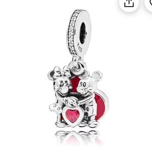 Valentines Day Minnie and Mickey Pandora Charm